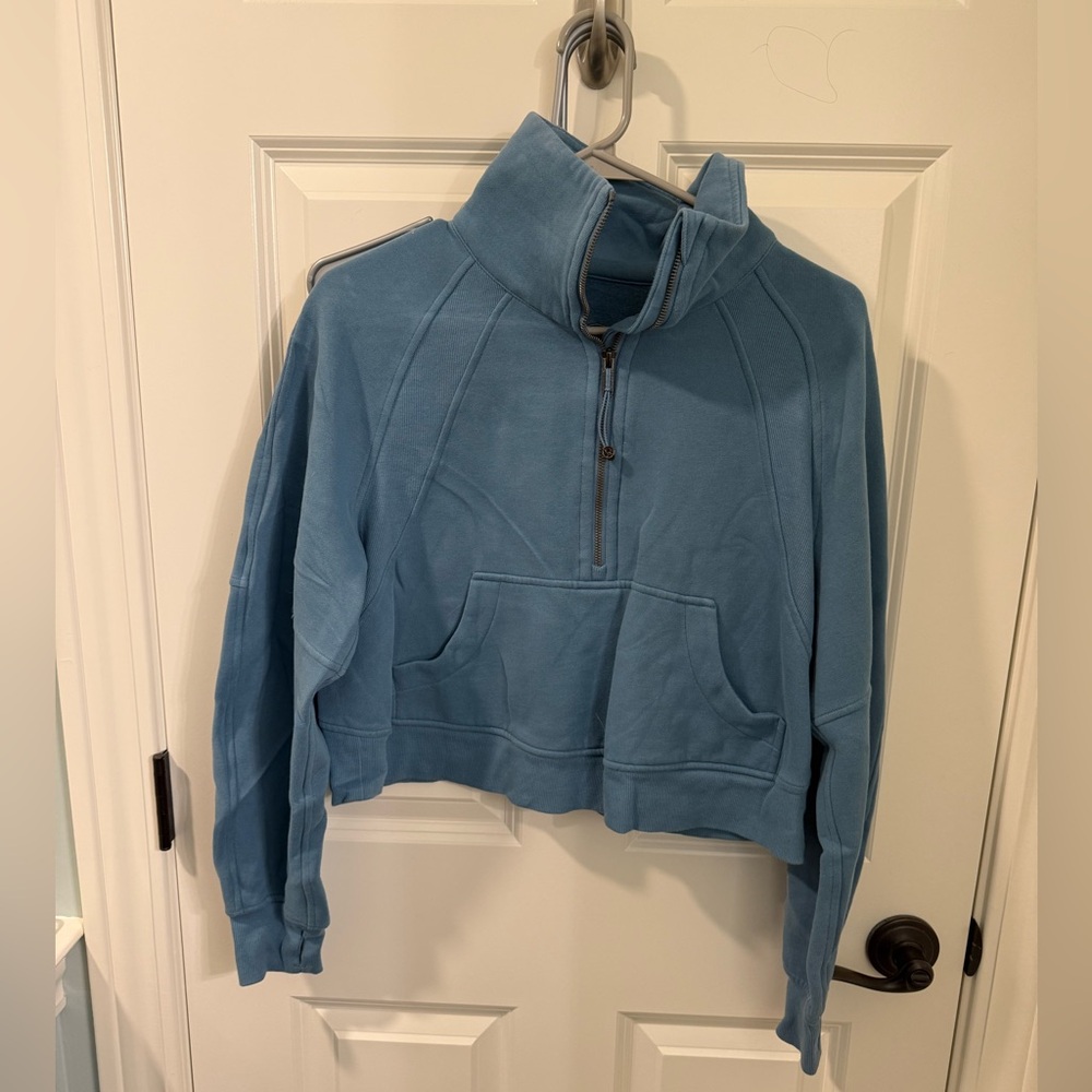 Lululemon scuba oversized funnel neck half zip utility blue size XS/S